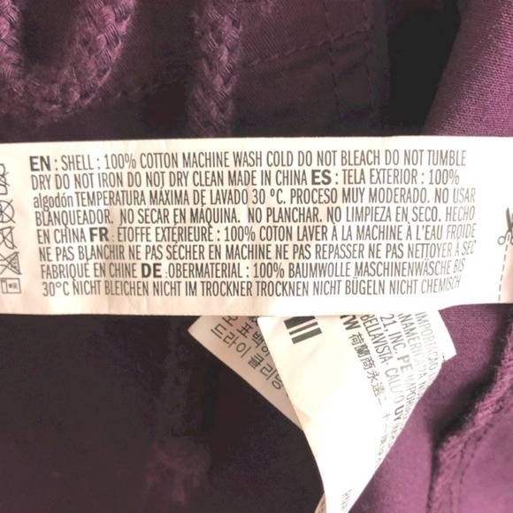 Forever 21 Burgundy Utility Jacket Drawstring Waist Zip Front Women - Picture 15 of 15